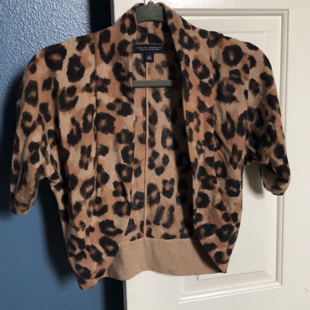 Banana Republic animal print shrug